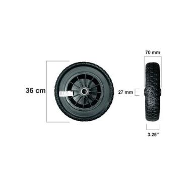 Imagem de Roda Carrinho Carga Completa (Eva) 27Mm - EVA PLUS