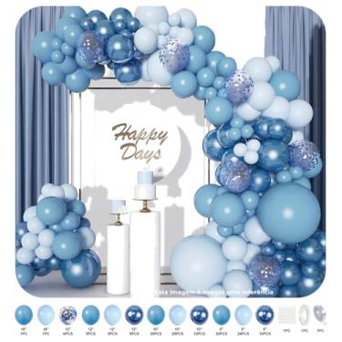 Imagem de Kit Festa Balões De Aniversário Balões De Látex Para Decoração De Festa Arco Bexigas E Painel Feliz Aniversário (145PCS)