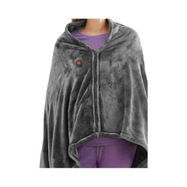 Imagem de Cobertor De Escritório Aquecível E Vestível Com USB, 3 Níveis De Ajust