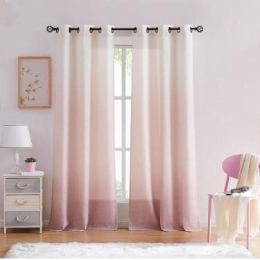 Imagem de Painel de cortina de janela Central Park Ombre Linen Rayon Blend