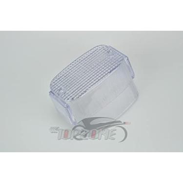 Imagem de Compatível com Kawasaki 1987-1995 Vulcan 88; VN400-C Vulcan 400 Classic 1996-2003; Lente de luz traseira de freio da lâmpada traseira da motocicleta (transparente)