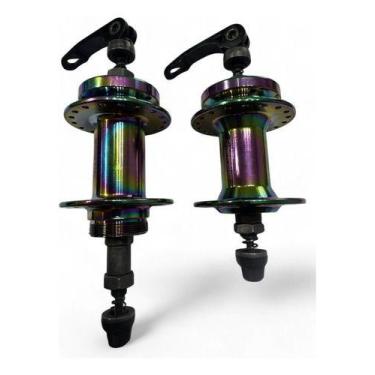 Imagem de Par Cubo Rosca Camaleão Raibow Disco 36 F Freeride Mtb Grau - NTZ