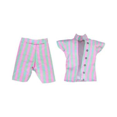 Imagem de Roupas Para Bonecas De 30cm Para Meninas Vestido Xadrez Top Com Lantej