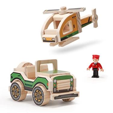 Imagem de SainSmart Jr. Kit de construção para marcenaria, conjunto de projetos STEM 2 em 1, brinquedos de montagem de artesanato em madeira DIY com diferentes combinações para meninos e meninas