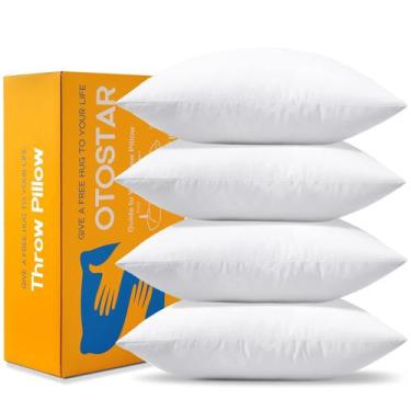 Imagem de Insertos de almofada OTOSTAR 45x45cm, pacote com 4 brancos