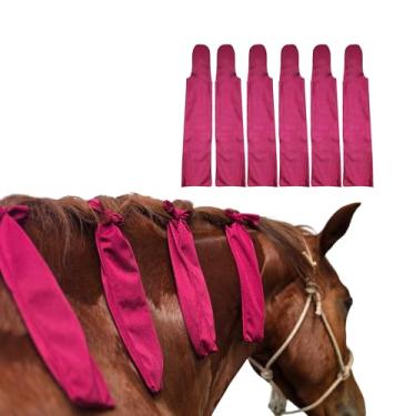 Imagem de Sacos de crina de cavalo Ranch Hand - protegem a juba do vento, sol e lama - Previne emaranhados, fricção e quebra - Feito com Lycra e Nylon - Fácil de usar e lavável - Conjunto de 6 (Borgonha)