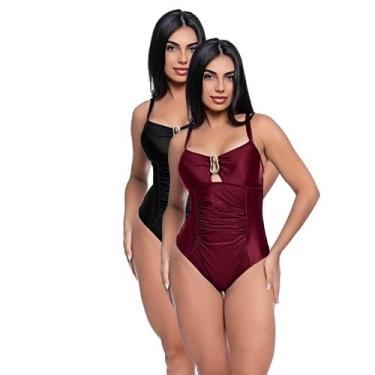 Imagem de Maiô Modelador Chapa Barriga Kit Duas Unidades Com Bojo - HYPE MODAS, 