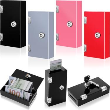 Imagem de Honeydak SAFE4 Caixa de dinheiro acrílica portátil Winners Bank Casino Caixa de dinheiro com 2 chaves Tamanho de bolso Cofre para dinheiro colorido Armazenamento seguro impede impulsos viciantes