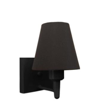 Imagem de Arandela Quadrada Md-2034 Preto Cúpula Em Tecido Cone Preta - Bivolt