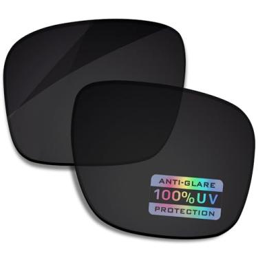 Imagem de Bowyer Lentes de reposição polarizadas para óculos de sol Oakley Holbrook XXL OO9487 61 mm / Holbrook XXL ajuste asiático OO9487F 61 mm, Preto, Holbrook XXL