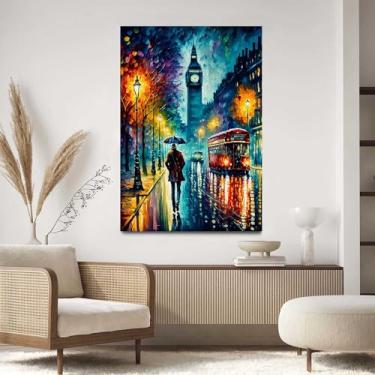 Imagem de Quadro Decorativo Para Sala Quarto Hall 90x60 Big Ben Arte Londres