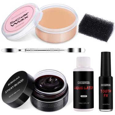 Imagem de Kit de maquiagem BOBISUKA Halloween SFX de 6 peças com ferramentas