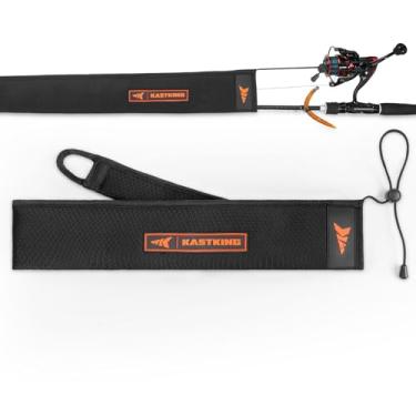 Imagem de KastKing Meias de vara MeshGuard, capas de vara de pesca de malha acolchoada grossa, capas de vara de pesca duráveis e respiráveis com laço para pendurar e cordão ajustável, serve para varas de