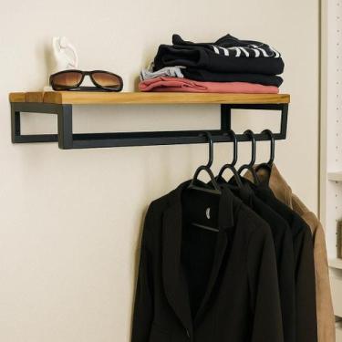 Imagem de Cabideiro Strassis Design SD-5012 Metal e Madeira Cor: Preto