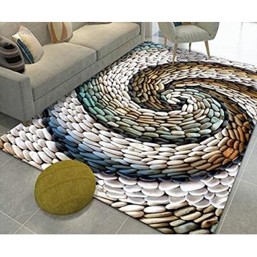 Imagem de Tapetes de área 3D Tapete tridimensional de paralelepípedos antiderrapante macio lavável tapete para sala de estar quarto tapetes de corredor A-120 * 160cm (Cor: B, Tamanho: 200 * 300cm)