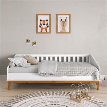 Imagem de Cama Babá Nature 100% MDF Branco Soft/Eco Wood 51593 Matic Moveis
