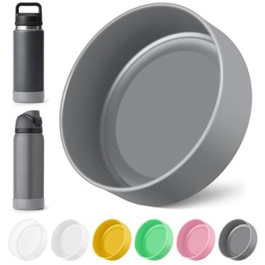 Imagem de Diumepo Bota protetora de silicone para garrafas de água YETI 737 g, bota de garrafa de água para Owala Twist & FreeSip & Flip 947 ml, protetor inferior de manga antiderrapante para garrafas YETI
