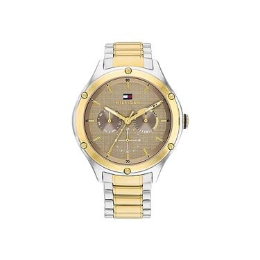 Imagem de Tommy Hilfiger Relógio feminino de aço inoxidável: luxo esportivo e funcionalidade (modelo 1782658), Dois tons