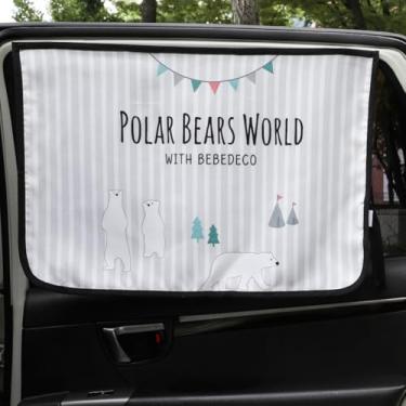 Imagem de Cortina magnética para para-sol de carro para janela lateral infantil protetor de para-sol protege contra o brilho do sol Blocos de calor raios UV Brilho carro interior bloqueador de sol persiana, Be-Pola Bear