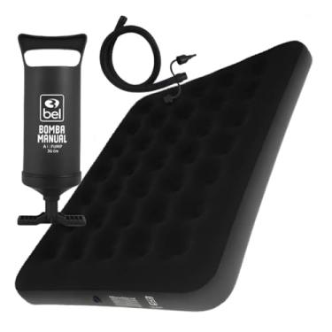 Imagem de Colchão Inflável Casal + Bomba Acoplada - Conforto, Praticidade e Resistência para Camping e Lazer!!