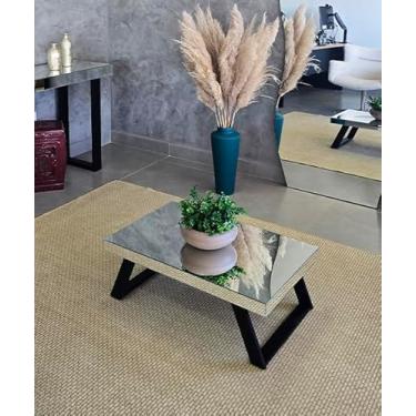 Imagem de Mesa de Centro de Sala Espelhada Topázio Mirror C 80 X A30 X L50