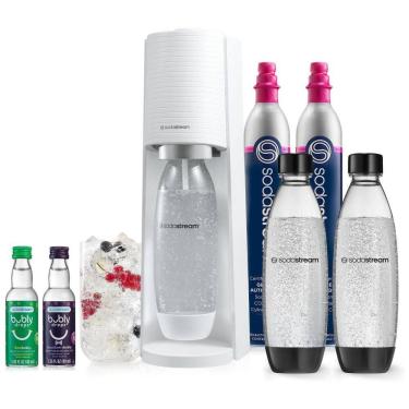 Imagem de SodaStream Terra Sparkling Máquina de fazer água Bundle White: Faça Bebidas Personalizadas em Casa!