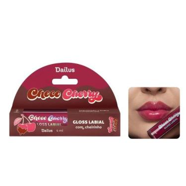 Imagem de Gloss Labial Dailus Choco Cherry Brilho Intenso 4ml Hidratante, Bombom