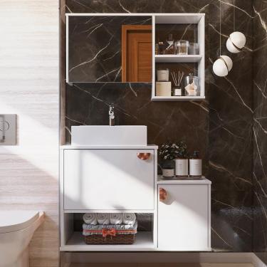 Imagem de Gabinete de Banheiro Lotus 3 Portas com Espelheira com Cuba Apocalypse