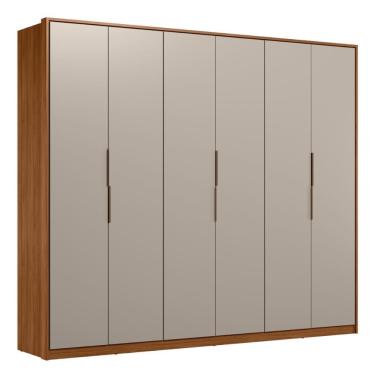Imagem de Guarda Roupa Casal 6 Portas E 6 Gavetas Atrice Nogueira/nude Prime Tx Demobile Nogueira/nude Prime Tx