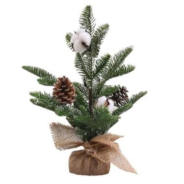 Imagem de Árvore de Natal pequena de 45 cm, ornamentos artificiais de decoração de árvore de Natal para decoração de casa