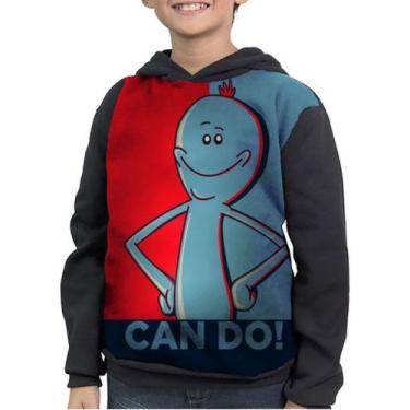 Imagem de Casaco Moletom Infantil Meeseeks Rick And Morty Can Do - smoke, Preto,