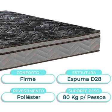 Imagem de Conjunto Cama Box Bau Blindado Casal + Colchão D28 Conforto Paropas