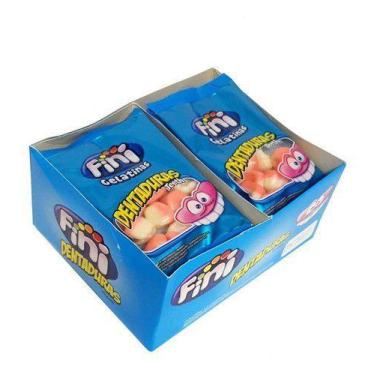 Imagem de Bala De Gelatina Dentaduras 12x15g - Fini, 1 unidade, Morango e frambo