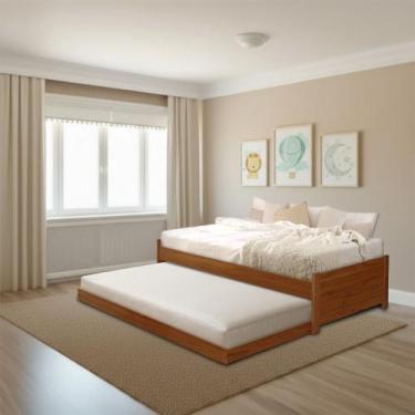 Imagem de Bicama Bibox Solteiro Infantil Estrutura em Madeira Maciça Gabrieli Ca