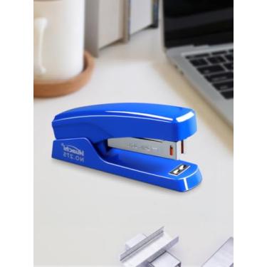 Imagem de Grampeador para escritório e casa – capacidade para 25 folhas, estrutura de metal durável, grampeador de mesa portátil (azul)
