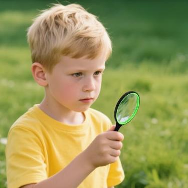 Imagem de Lupa durável verde preta para leitura – Moldura de borracha acrílica inquebrável, lupa portátil para crianças e idosos