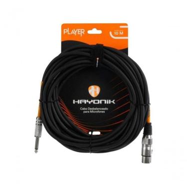 Imagem de Cabo Para Microfone Player Xlr(f) X P10 10m Preto Hayonik