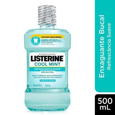 Imagem de Listerine Cool Mint Enxaguante Bucal Sem Álcool 500ml, 1, Menta Suave,