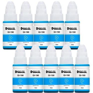 Imagem de Kit 10 Tintas Para G3110, G3111, G4100 G2100 G2110 Gi-190 - Bulk Ink D