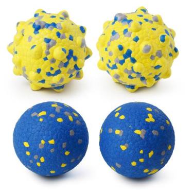 Imagem de Brinquedo flutuante durável com 4 bolas de tênis para cães Moonorange