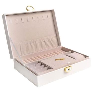 Imagem de Porta Joias Anel Brinco Cordao Pulseira Relogio Caixa Estojo Organizad