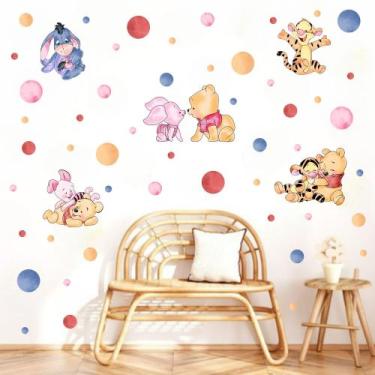 Imagem de Adesivo de Parede Ursinho Pooh Tigrão Cute Baby Aquarela - Adesivos Ki