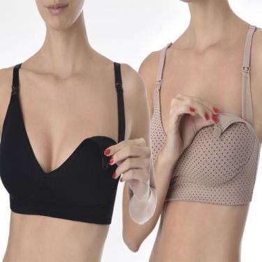 Imagem de Kit/2 Sutiã Amamentação Love Secret 42102 Classic E Top Algodão T. 42/