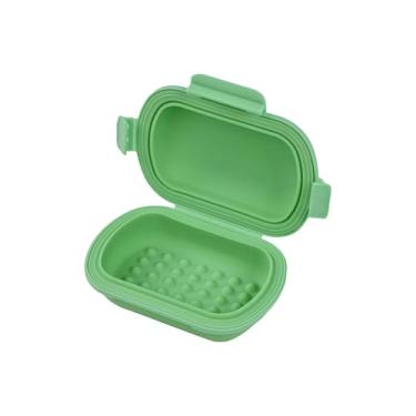 Imagem de Estojo de sabão de viagem flip-top, caixa portátil resistente a vazamentos, sabão à prova de vazamento para armazenamento de bar, suporte compacto para academia, 1 pacote