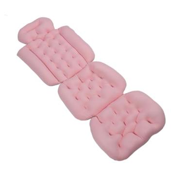 Imagem de Yinhing Travesseiro de Banho de Corpo Inteiro Travesseiro de Banheira de Spa Adulto Design Ergonômico Base Antiderrapante 132 Cm de Comprimento Malha Sanduíche de Secagem Rápida para (Rosa)