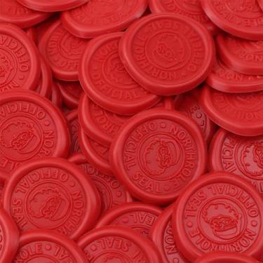 Imagem de 25 peças de adesivos de lacre de cera de Natal vermelho Papai Noel adesivos autoadesivos de selo de envelope ótimo para presentes de convite de Natal decoração de envelope de cartão de felicitações