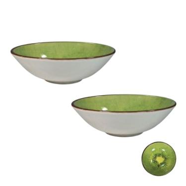 Imagem de Kit de Bowls 300ml Frutas Cumbuca Cereal Tigelas Sobremesa Sopa Açai Varias Estampas (Kiwi)