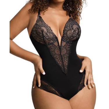 Imagem de Bodysuit Shapewear Popilush Lace Tummy Control Corset S