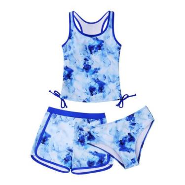 Imagem de Roupa de banho para meninas Patgoal Summer Racerback, biquíni com shor