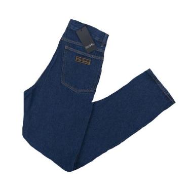 Imagem de Calça Jeans Pierre Cardin Tradicional 100% Algodão., Azul escuro, 42